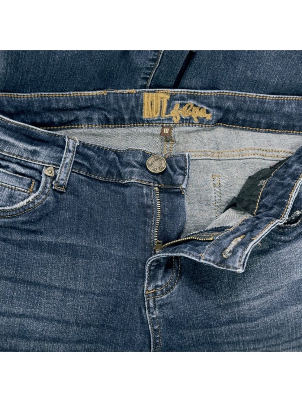 Kut From The Kloth Womens Size 10 Blue Denim Straight-Leg Jeans - Picture 5 of 8